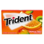 Жевательная резинка Trident Tropical Twist со вкусом Тропический Микс (без сахара) (14 пластинок)