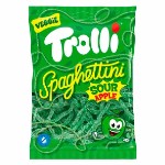 Кислый жевательный мармелад Trolli Spaghetti Sour Apple со вкусом яблока, 100 г