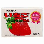 Жевательная резинка Marukawa Strawberry со вкусом клубники (6 шаров), 8,1 г