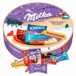 Новогодний подарочный набор конфет и шоколада Milka Xmas Mix, 196 г
