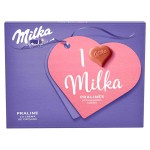 Набор шоколадных конфет Milka I Love Strawberry Creme Pralines с клубничной начинкой, 110 г