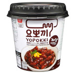 Рисовые клецки Young Poong Yopokki Jjajang Topokki с бобовым соусом чачжан (стакан), 120 г