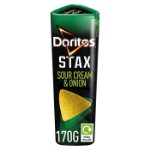 Кукурузные чипсы Doritos Stax Sour Cream &amp; Onion со вкусом сметаны и лука, 170 г