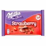 Шоколадный батончик Milka Riegel Choco Erdbeer с клубникой,  182,5 г