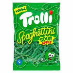 Кислый жевательный мармелад Trolli Spaghetti Sour Apple со вкусом яблока, 100 г