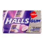 Жевательная резинка Halls Ice Rush Blueberry Citrus со вкусом голубики и цитруса (без сахара), 18 г