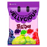 Жевательный мармелад Lotte Jellycious Mix Grape со вкусом трёх видов винограда, 60 г