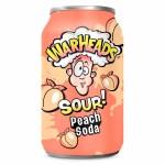 Газированный напиток Warheads Peach Sour Soda со вкусом кислого персика, 355 мл