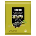 Морская сушёная капуста Nicos Seaweed Snack Green Tea со вкусом зелёного чая, 4 г
