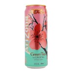 Холодный зелёный чай AriZona Georgia Peach Green Tea с персиком и женьшенем, 680 мл