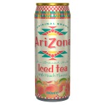 Холодный чёрный чай AriZona Peach Tea со вкусом персика, 500 мл