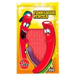 Жевательный мармелад Jake Funny Sour Pencils - кислые клубничные палочки, 100 г