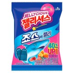 Жевательный мармелад Lotte Jellycious Shark Strawberry &amp; Orange со вкусом клубники и апельсина, 70 г