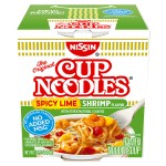 Лапша быстрого приготовления Nissin Cup Noodles Spicy Lime Shrimp с креветками в остром соусе с лаймом, 64 г