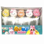 Леденцы на палочке MangGuo XiaoDi Rabbit Lollipop - зайчики, 15 г