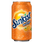 Газированный напиток Sunkist Orange со вкусом апельсина, 355мл