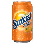 Газированный напиток Sunkist Orange со вкусом апельсина, 355 мл