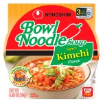 Лапша быстрого приготовления Nongshim Bowl Noodle Soup Spicy Kimchi со вкусом кимчи с острым соусом, 86 г