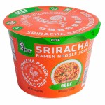 Лапша быстрого приготовления Aces Food Sriracha Ramen Noodle Soup With Beef Flavor со вкусом говядины, 110 г