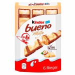 Вафельные батончики Kinder Bueno White, 117 г