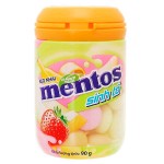 Жевательное драже Mentos Smoothie Fruit со вкусом клубники, дыни и банана, 90 г