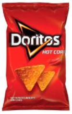 Кукурузные чипсы Doritos Hot Corn со вкусом острого перца, 100 г