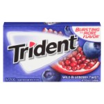 Жевательная резинка Trident Wild Blueberry Twist со вкусом черники и граната (без сахара) (14 пластинок)