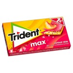 Жевательная резинка Trident Max Peach Watermelon Flavour со вкусом персика и арбуза (без сахара), 23 г