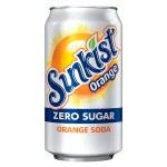 Газированный напиток Sunkist Orange Zero со вкусом апельсина, без сахара, 355 мл