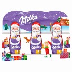 Новогодний подарочный набор молочного шоколада Milka Xmas Santa, 15 г (3 шт)