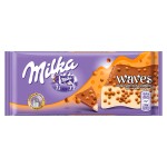 Шоколад Milka Waves Caramel с хрустящей карамелью, 81 г