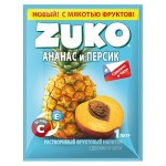 Растворимый напиток Zuko со вкусом ананаса и персика, 15 г