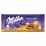 Шоколад Milka Schneewunder с кремом и хрустящим бисквитом, 100 г