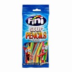 Кислый жевательный мармелад Fini Sour Candy Pencils - Разноцветные палочки, 90 г