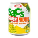 Напиток сокосодержащий Sac’s Crush Pineapple со вкусом ананаса с кусочками фруктов, 238 мл