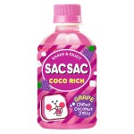 Напиток Lotte SAC COCO RICH с кусочками кокосового желе со вкусом винограда, 280 мл