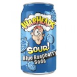 Газированный напиток Warheads Sour Blue Raspberry Soda со вкусом кислой голубой малины, 355 мл