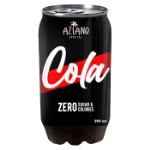 Газированный напиток Aziano Cola со вкусом колы (без сахара), 350 мл