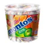 Жевательные конфеты Mentos Mini Fruit Mix - фруктовый микс, 10,5 г