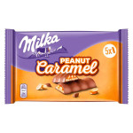 Шоколадный батончик Milka Riegel Peanut Caramel с карамелью, 185 г