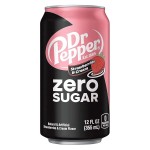 Газированный напиток Dr Pepper Strawberries &amp; Cream Zero Sugar со вкусом клубники и крема (без сахара), 355 мл