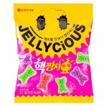 Кислый жевательный мармелад Lotte Jellycious Sour Fruit со вкусом фруктов, 51 г