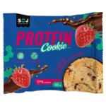 Протеиновое печенье SOJ Protein Cookie со вкусом клубники в молочном шоколаде без сахара, 40 г