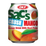 Напиток сокосодержащий Sac’s Crush Mango со вкусом манго с кусочками фруктов, 238 мл