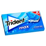 Жевательная резинка Trident Max Peppermint Flavour со вкусом перечной мяты (без сахара), 27 г