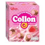 Бисквитное печенье Glico Collon с клубничным кремом, 54 г