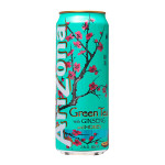 Холодный зелёный чай AriZona Green Tea with Ginseng and Honey с женьшенем и мёдом, 650 мл