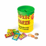 Кислые леденцы Toxic Waste Sour Candy Banks в копилке, 84 г