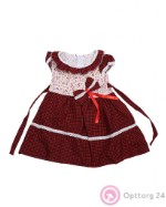 Платье детское красного цвета с бантиком