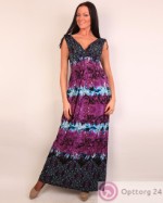 Платье женское летнее фиолетовое с принтом